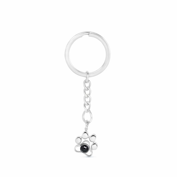 WebResolutionAlluree-com-28.jpg Paw Print Photo Keychain