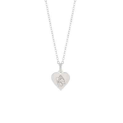 Engraved heart necklace Silver