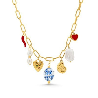 Santorini-charm-necklace