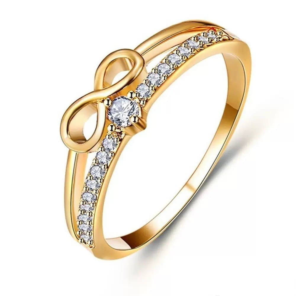 Infinity promise ring in gold