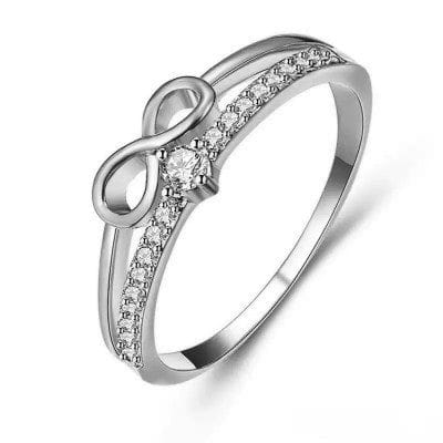 Infinity sterling silver promise ring