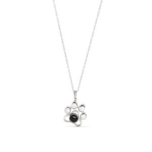 Paw print photo necklace for pet lovers