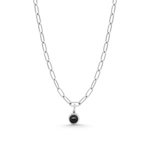 Paperclip charm photo necklace with hidden picture inside